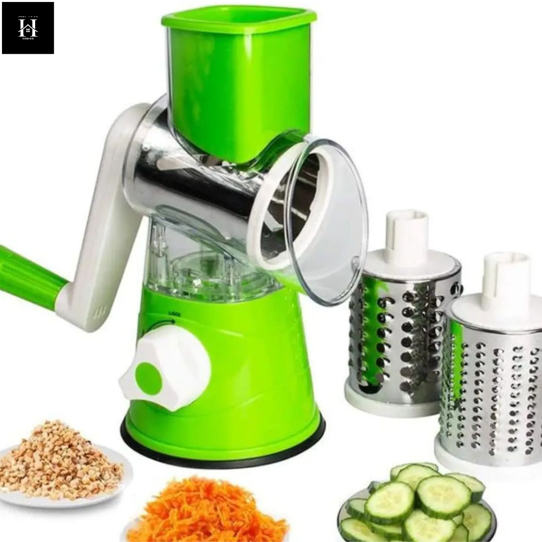 🔪 Tabletop Drum Grater – Grate, Slice &amp; Chop Effortlessly! 🌀