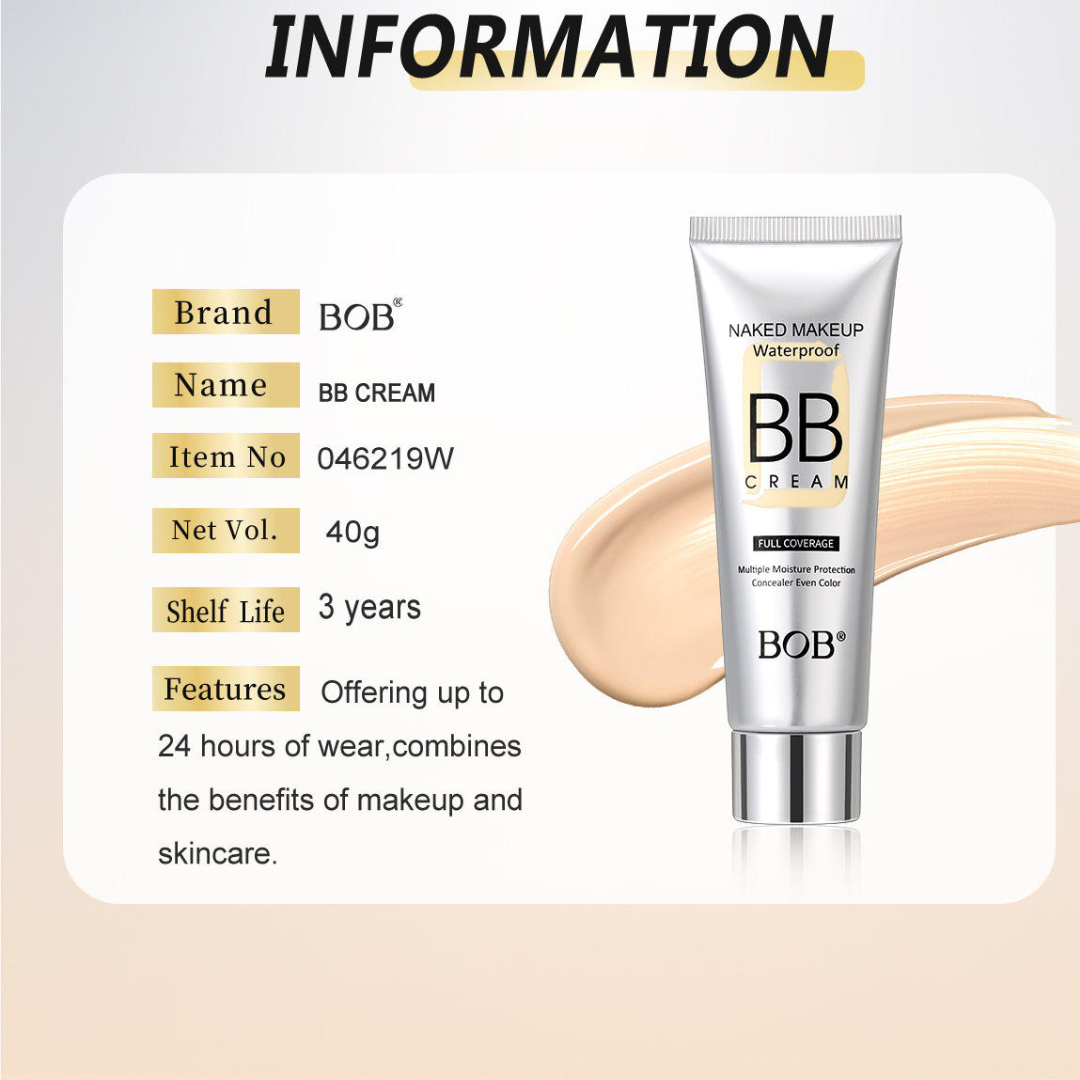 ✨ Bob Full Coverage BB Cream – Flawless Skin in Seconds! 💖